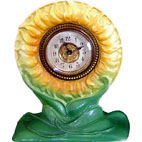 Faience Sunflower Clock